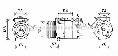 AVA QUALITY COOLING fdk587 -  Компрессор, кондиционер